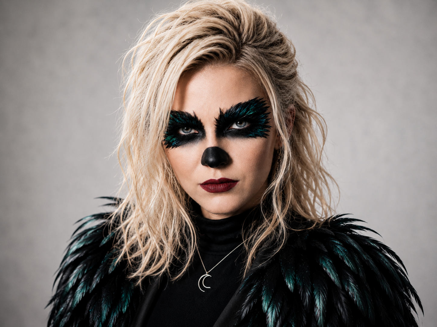 Clarapetra, cinematic noir-pop musician, in an official press portrait