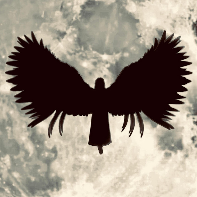 STAR EP artwork by Clarapetra: a dark winged figure silhouetted against a pale, clouded moon